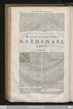 M. Ioh. Kindleri Nathanael ad Ioh. I:46.