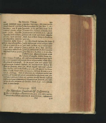 Titulus XIX. De Haeredum Qualitate & Differentia.