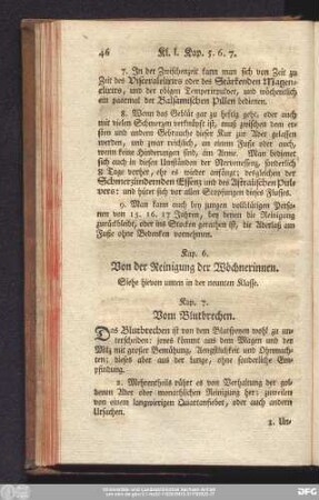 Kap. 6. Von der Reinigung der Wöchnerinnen.