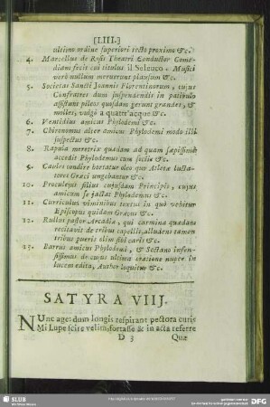 Satyra VIII