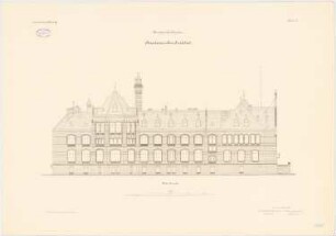 Universität Breslau Medizinische Institute an der Maxstraße. Anatomisches Institut: Westansicht 1:100
