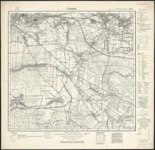 Meßtischblatt 3352 : Gleiwitz, 1933 : Gleiwitz. - Hrsg. 1884, bericht. 1928, einz. Nachtr. 1931, gedr. [19]33. - 1:25000. - [Berlin]: Reichsamt für Landesaufnahme, 1933. - 1 Kt.