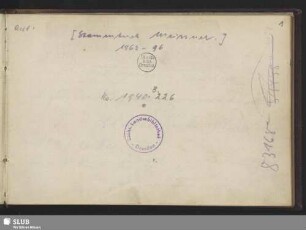 Stammbuch von Meissner, ... - Mscr.Dresd.App.1058