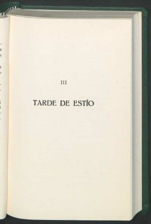 III Tarde de estío