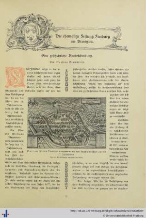 Die ehemalige Festung Freiburg. Eine geschichtliche Baubeschreibung.