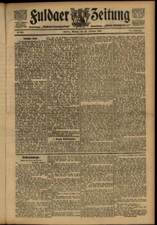Ausgabe vom Montag, den 28. Oktober 1907.