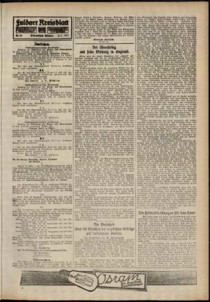 Zweite Ausgabe vom Samstag, den 03. März 1917.