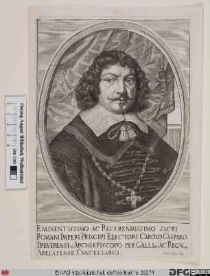 Bildnis Carl Caspar (1653 Reichsfrhr. von der Leyen), 1652-76 Kurfürst u. Erzbischof von Trier