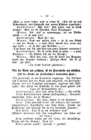 Wo die Noth am größten, ist die Feuerwehr am nächsten