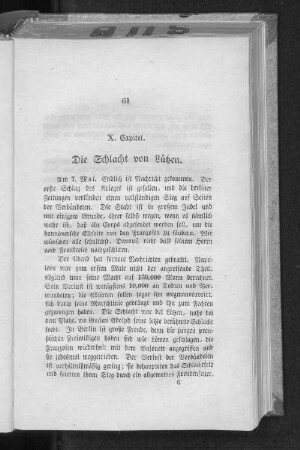 X. Capitel. Die Schlacht von Lützen.