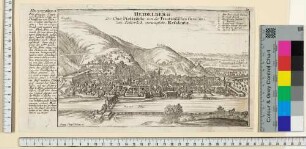 Heidelberg, Stadt und Schloss von Norden (unzerstört)