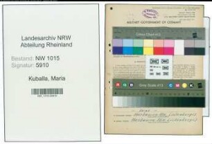 Entnazifizierung Maria Kuballa , geb. 15.01.1901 (Kauffrau)