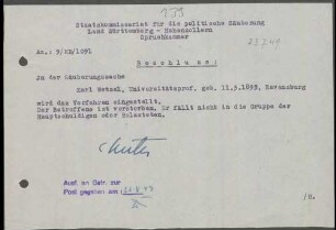 Wetzel, Karl, Prof.