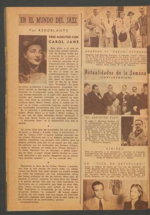 En el mundo del jazz: Tres minutos con Carol Jane