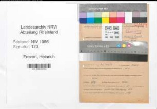 Entnazifizierung Heinrich Frevert , geb. 29.09.1905 (Sattler)