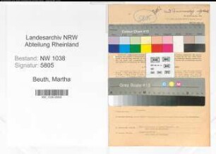 Entnazifizierung Martha Beuth , geb. 13.05.1901 ()