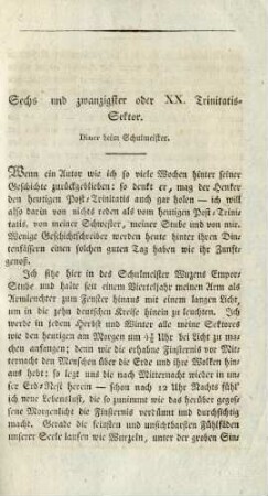 Sechs und zwanzigster oder XX. Trinitatis-Sektor