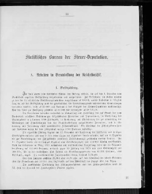 Statistisches Bureau der Steuer-Deputation.