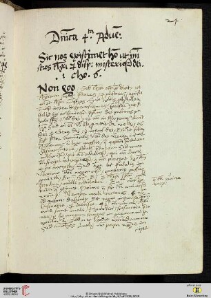Dominica 4.ta Aduentus [Predigttext, I Kor 4,1]