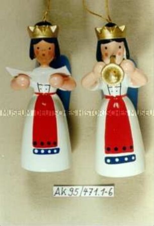 Seiffener Christbaumschmuck: 6 Engel