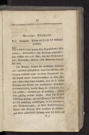 Vierter Abschnitt. Geist, Gebräuche, Sitten und Tracht der westlichen Hebrider.
