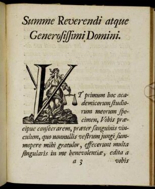 Summe Reverendi atque Generosissimi Domini.