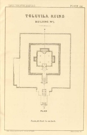 Plate AA. Toluvila ruins. Building No. 1. Plan.