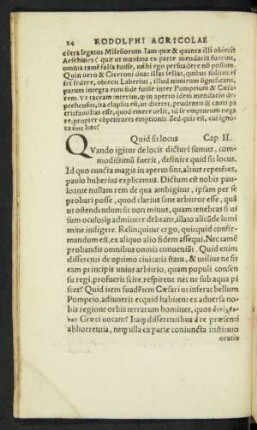 Quid sit locus Cap. II.