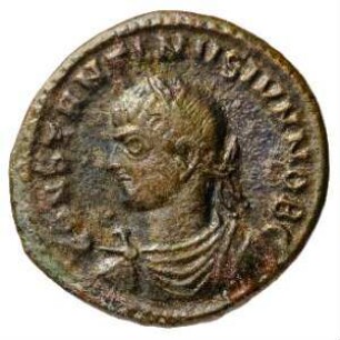 Münze, Follis, Aes 3, 324 n. Chr.