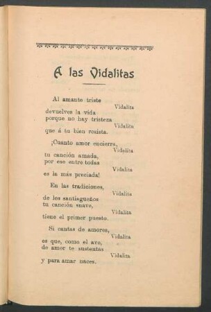 A las vidalitas