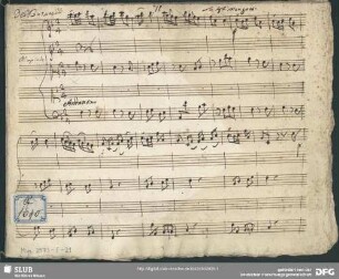 L' olimpiade. Excerpts - Mus.2973-F-21 : S, strings, bc