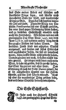 Die Erste Schiffarth