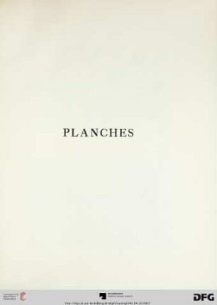 Planches I-XXVI