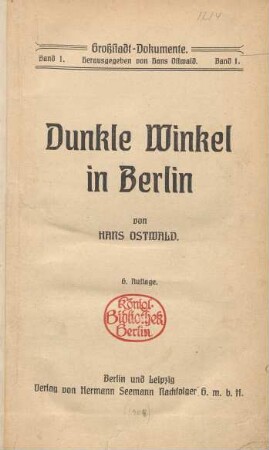 Dunkle Winkel in Berlin