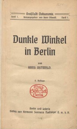 Dunkle Winkel in Berlin