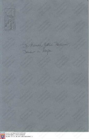 Tzschirner, Heinrich Gottlieb, Dr., Domherr in Meißen