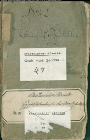 Hypothekenbuch der Bauerschaft Rünthe