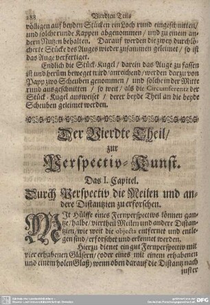 Der vierdte Theil/ zur Perspectiv-Kunst.