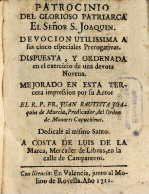 Patrocinio del S. Joaquin