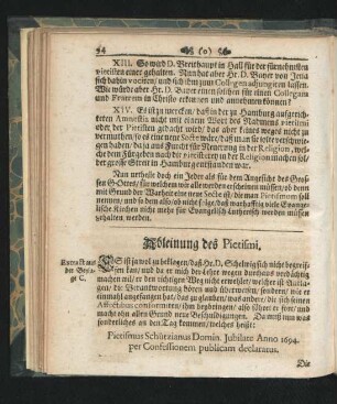 Ableinung des Pietismi.