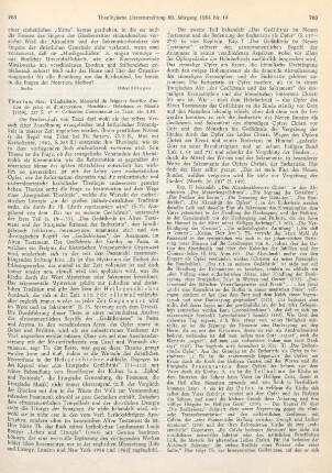 785-788 [Rezension] Thurian, Max, L'Eucharistie