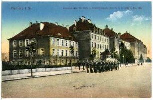 Freiberg. Kaserne des III. Bataillons und Stabsgebäude des Königlich Sächsischen Infanterie-Regiments Nr. 182