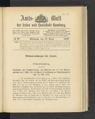 No. 91, 17. April 1918