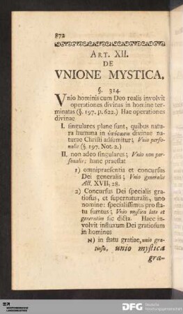 Art. XII. De Vnione Mystica.