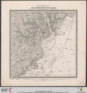 Blatt 10: Topographische Karte über das Grossherzogthum Baden: nach der allgemeinen Landesvermessung des Großherzoglichen militairisch topographischen Bureaus: Krautheim
