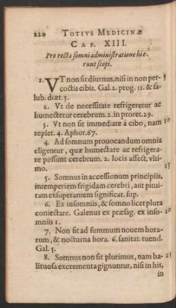 Cap. XIII. Pro recta somni administratione hierunt scopi.