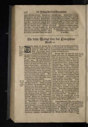 Die dritte Predigt über das Evangelium Matth. 22.