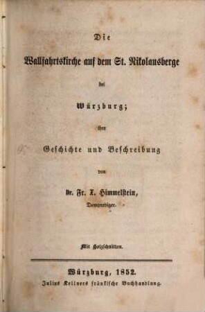 Der fränkische Geschichtsfreund, 1