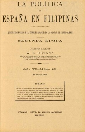 Núm. 131 [132]. 29 Febrero 1896