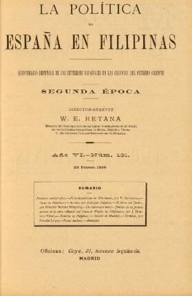 Núm. 131 [132]. 29 Febrero 1896